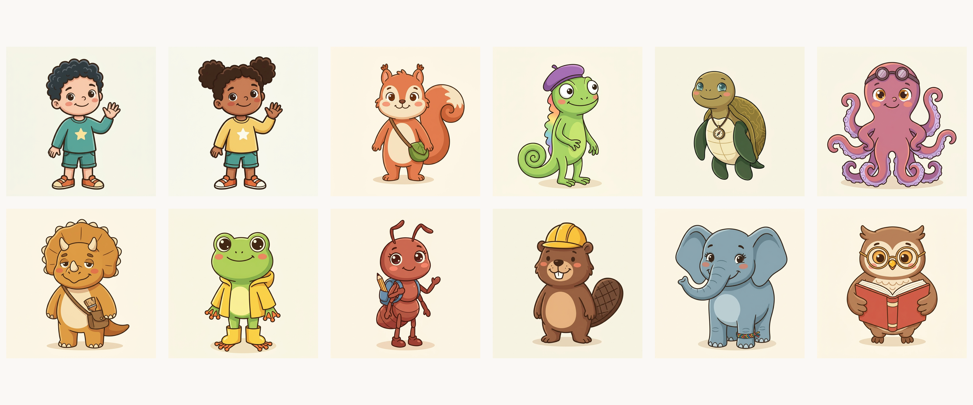 The whole Milo and Mila's Adventures cast