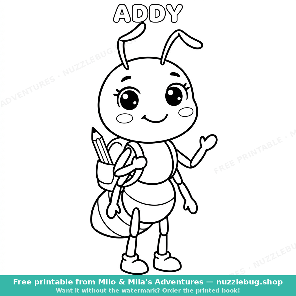 Addy coloring page