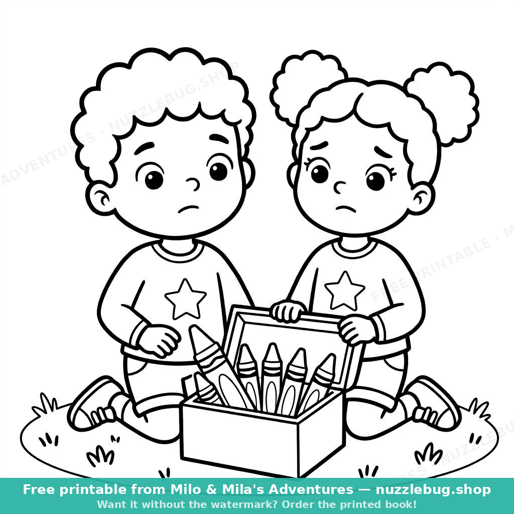 The Dim Blue Crayon coloring page