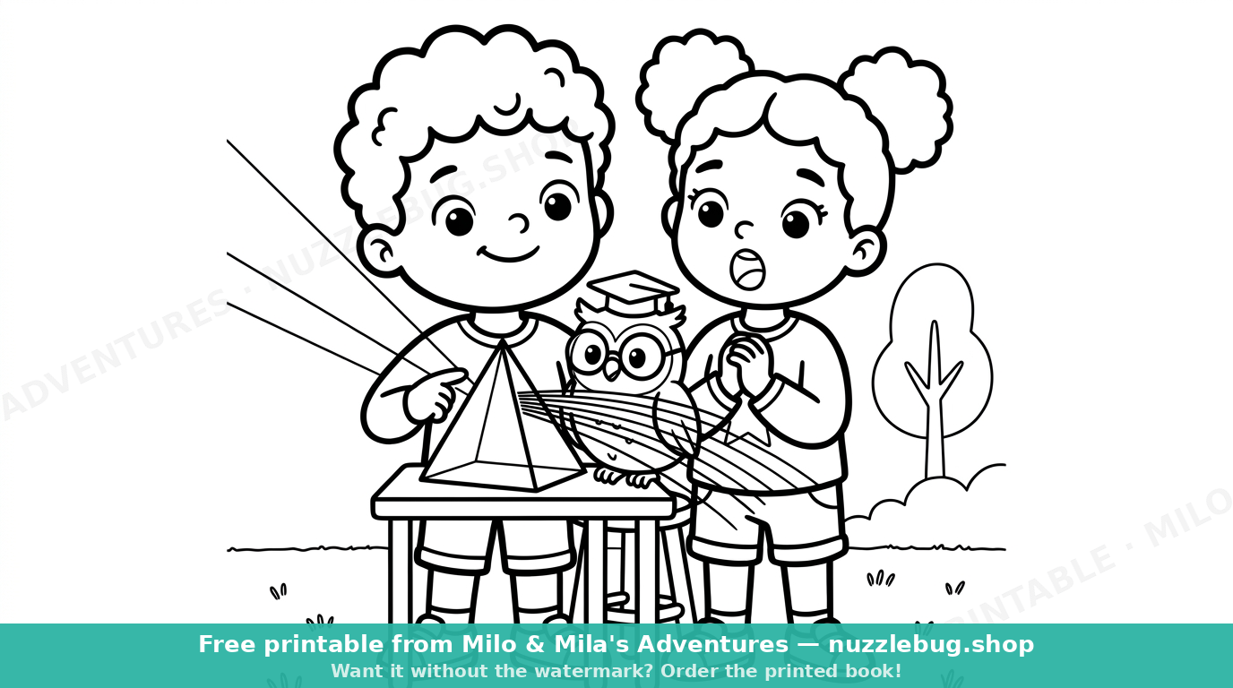 Oliver's Rainbow Experiment coloring page
