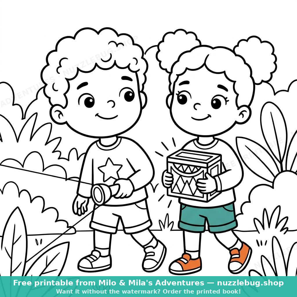 The Flashlight Expedition coloring page