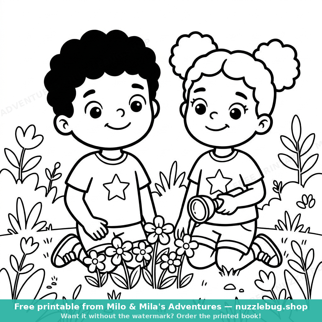 Flowers Waiting for Light coloring page