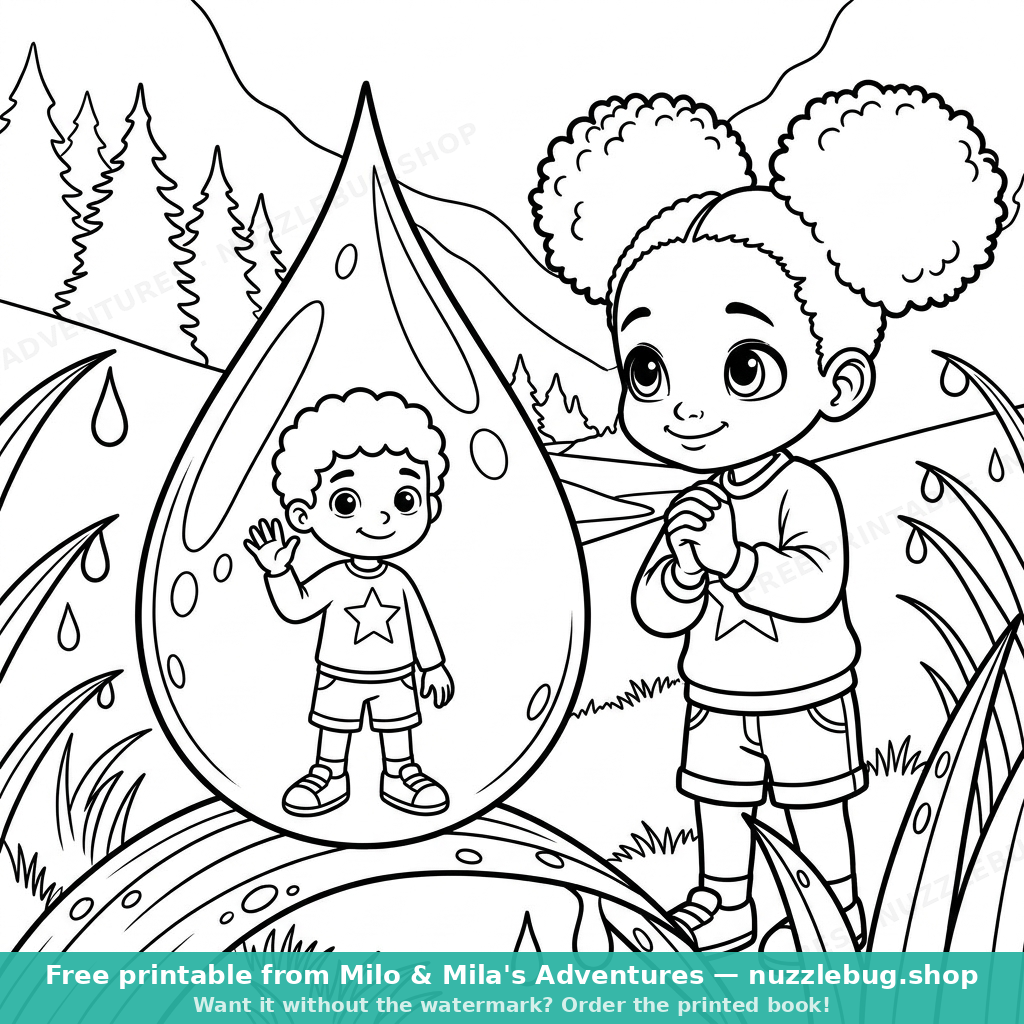 Inside a Raindrop coloring page