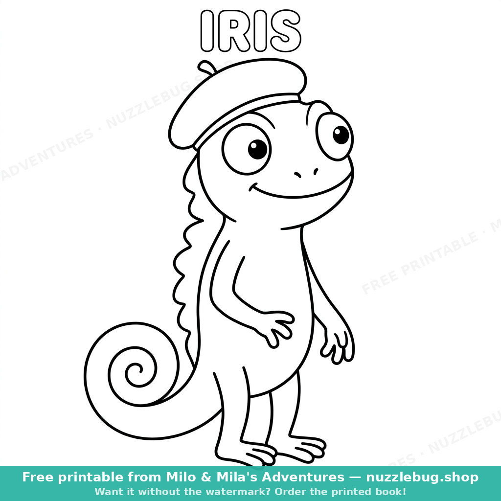 Iris coloring page