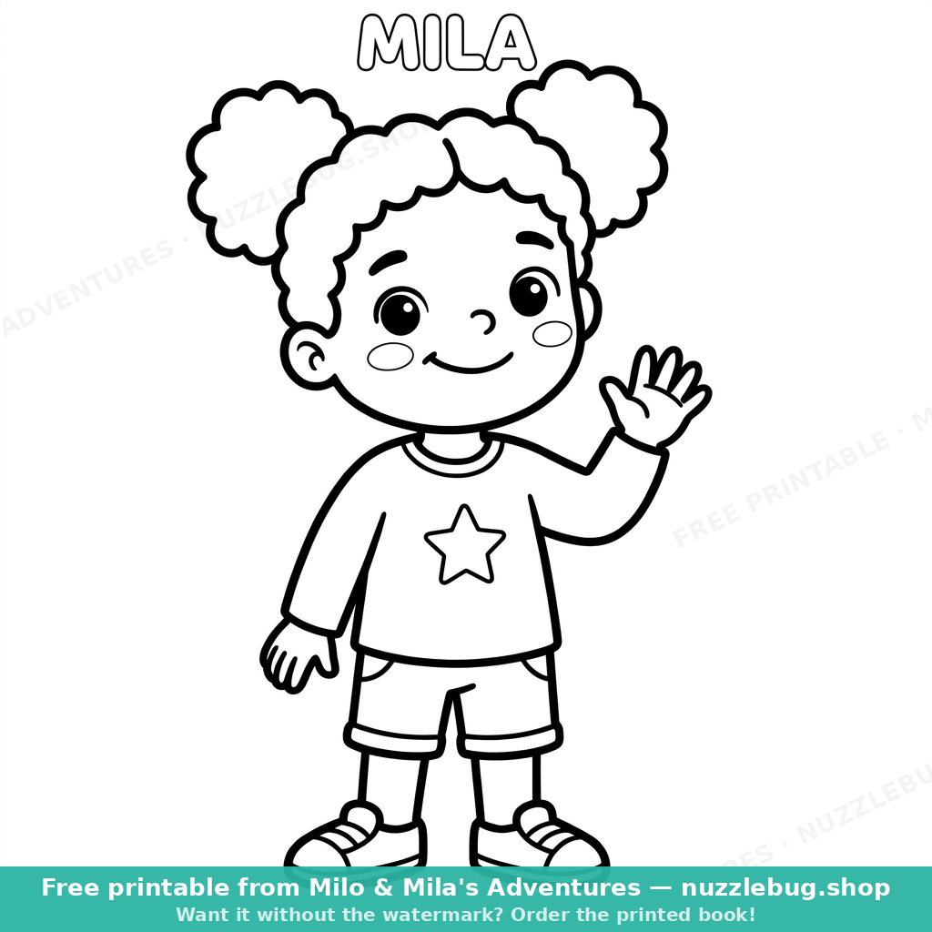Mila coloring page