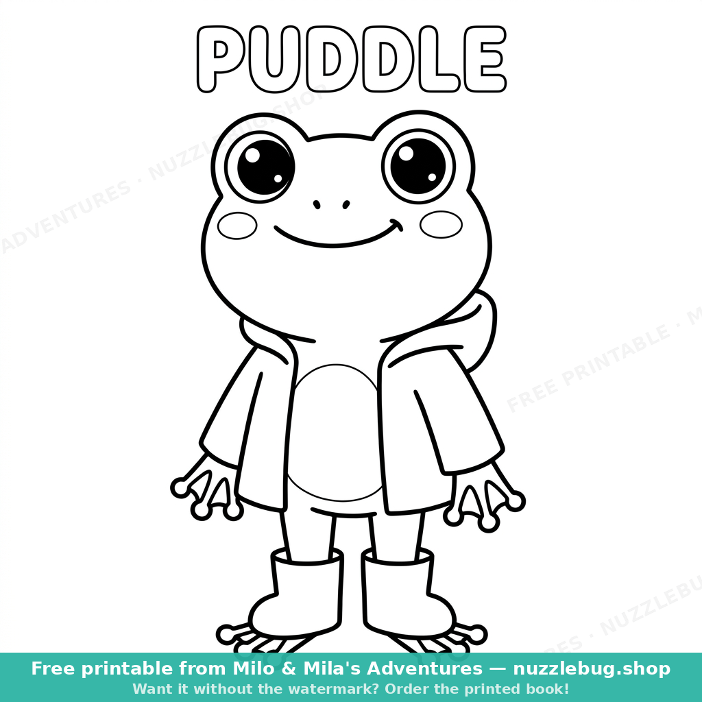 Puddle coloring page