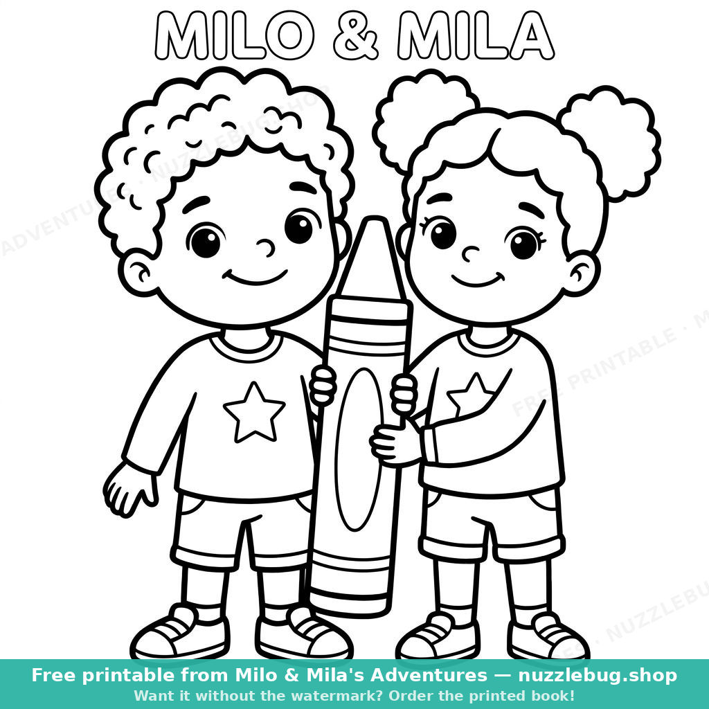 Milo & Mila coloring page