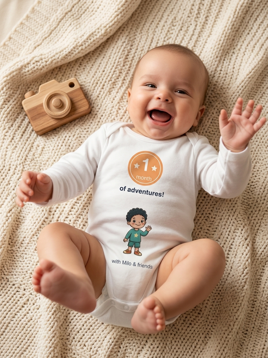Month One Milestone Onesie