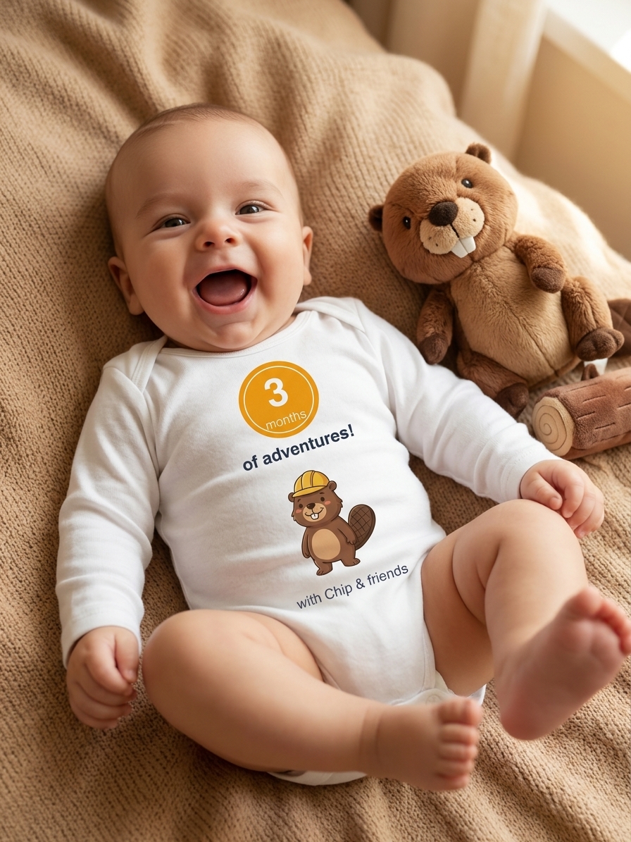 Month Three Milestone Onesie