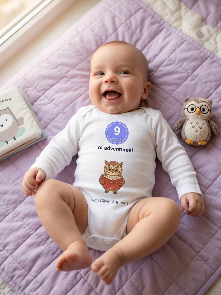 Month Nine Milestone Onesie