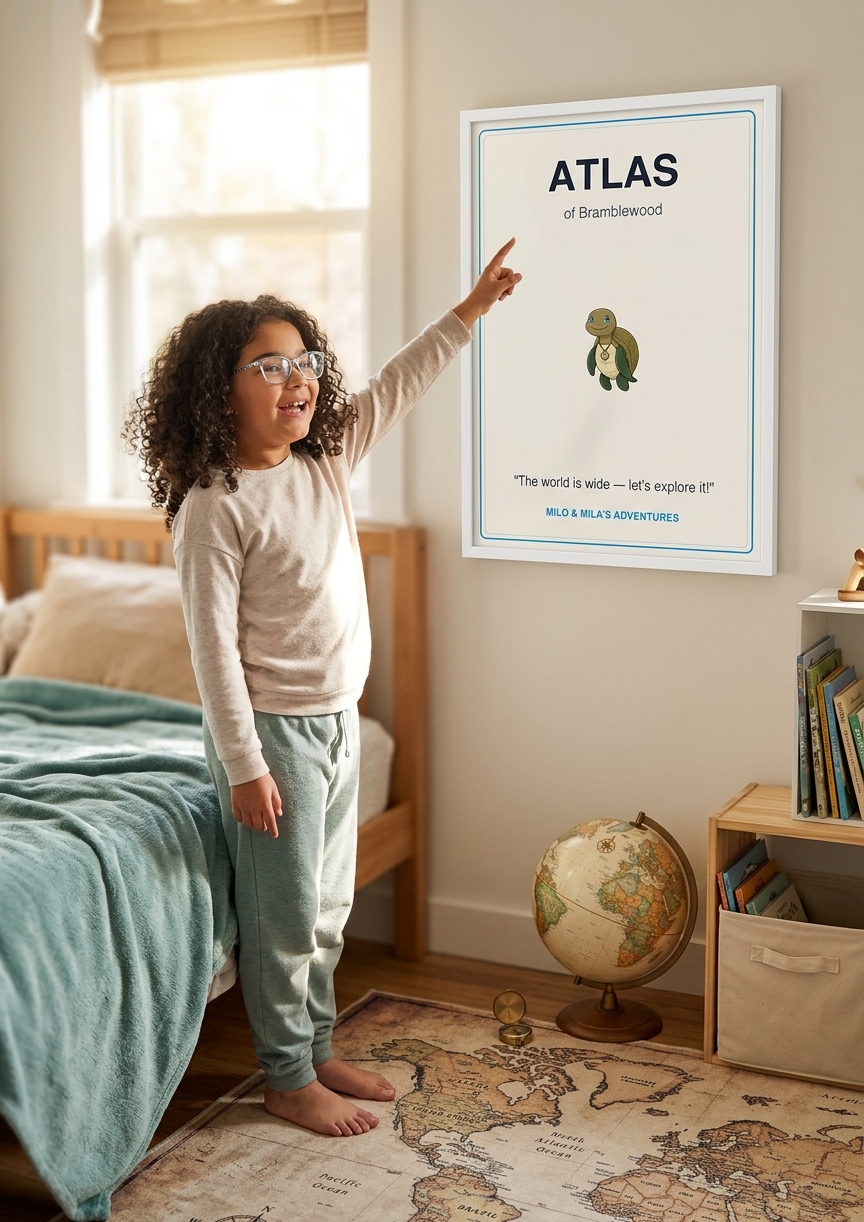 Atlas Bedroom Poster (A3)