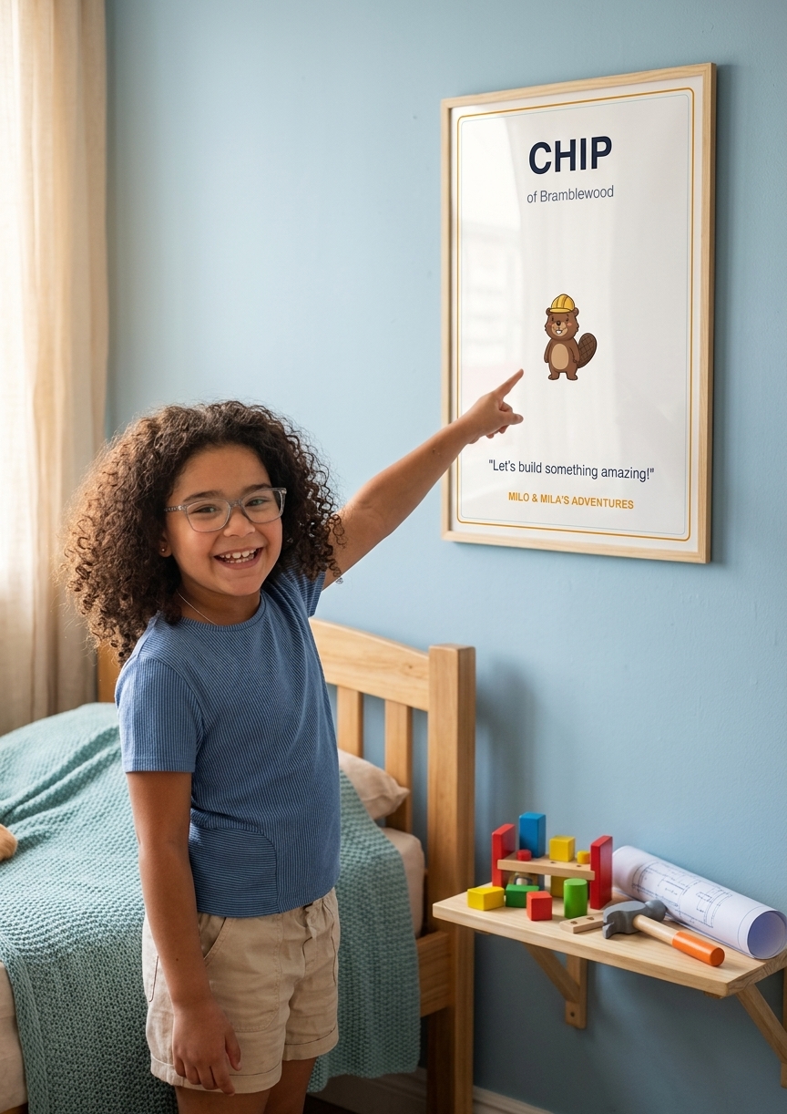 Chip Bedroom Poster (A3)