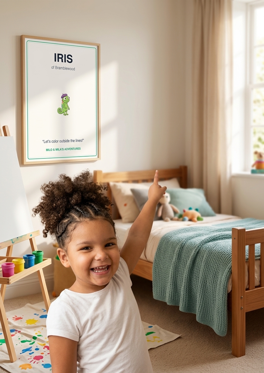 Iris Bedroom Poster (A3)