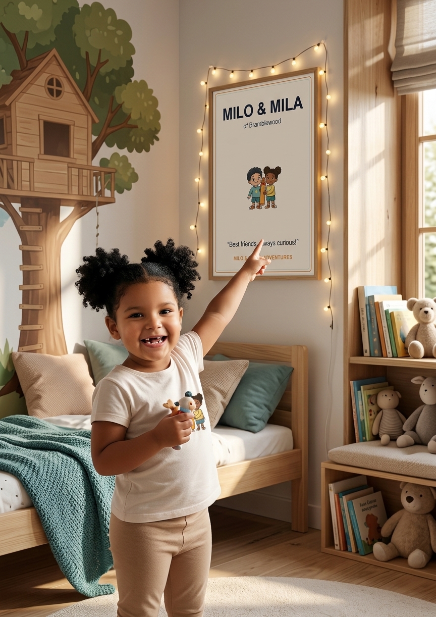 Milo & Mila Bedroom Poster (A3)