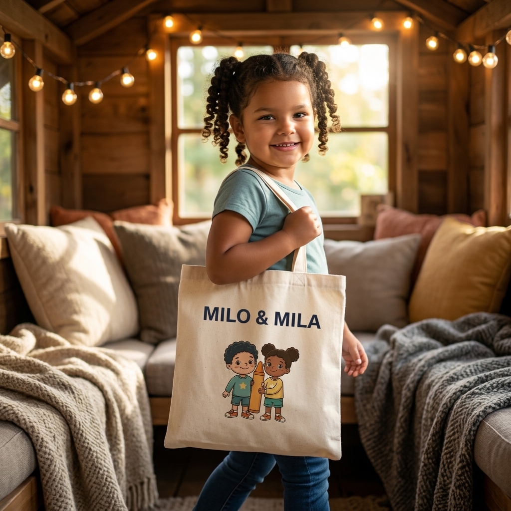 Milo & Mila Library Tote Bag